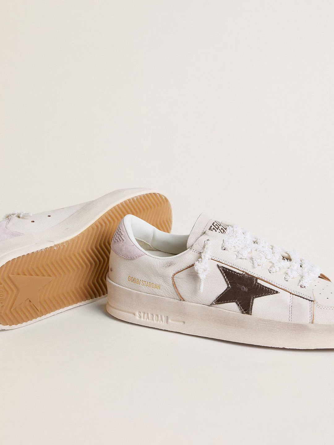 GOLDEN GOOSE Stardan nappa upper laminated star-metallo/rosa