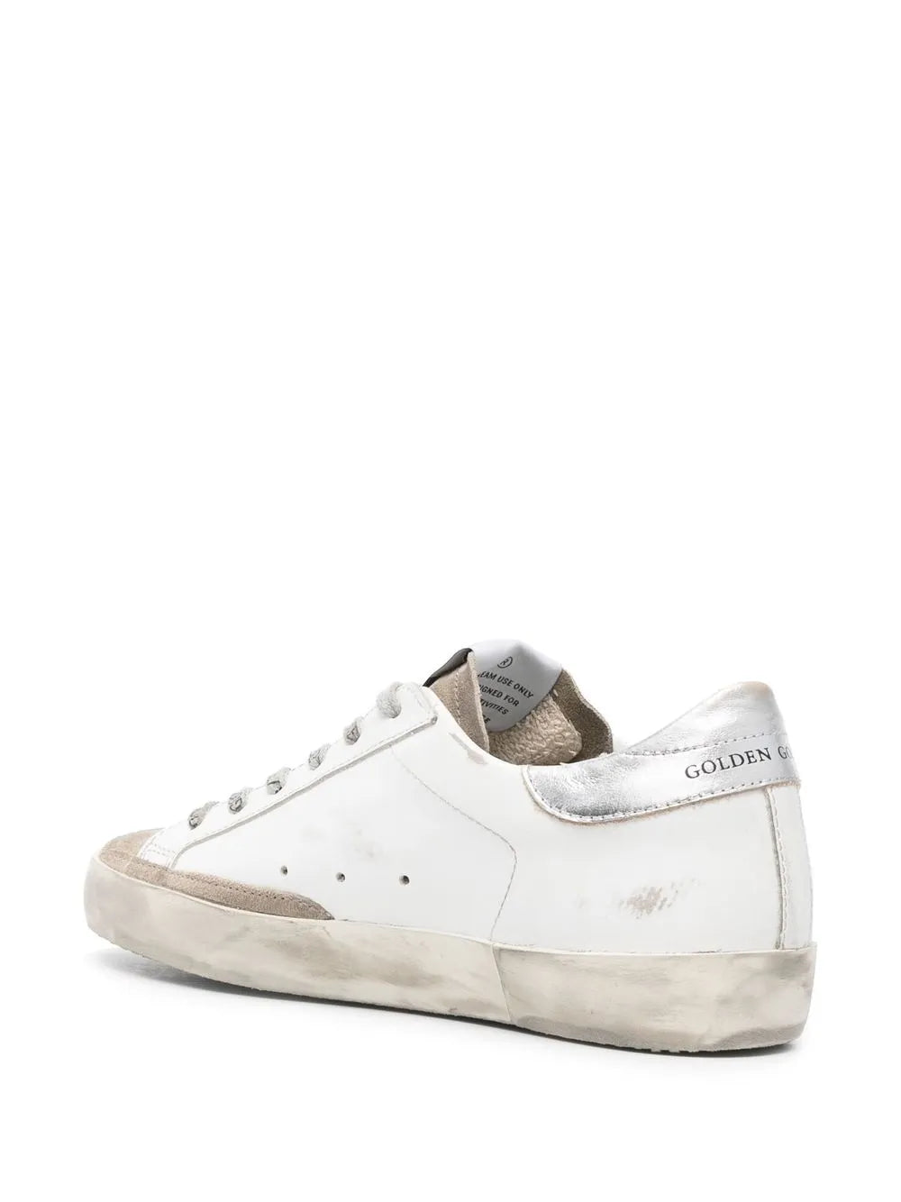 GOLDEN GOOSE Super star leather upper suede-bianco/zebrato/argento