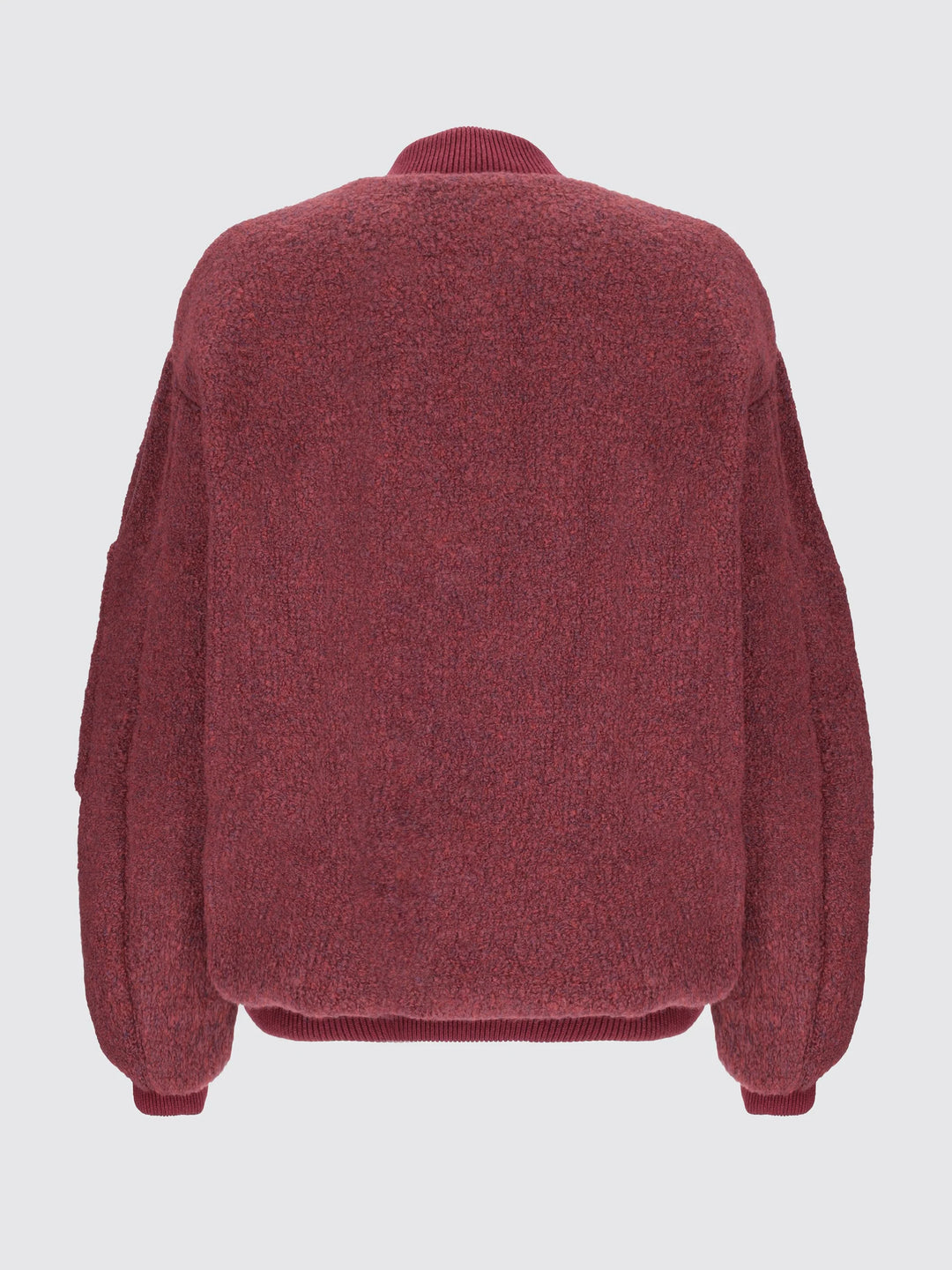 LANEUS Bomber in lana - Bordeaux/Crema