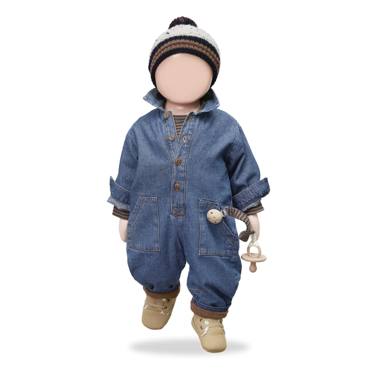 1+INTHEFAMILY Tutina denim - Blu