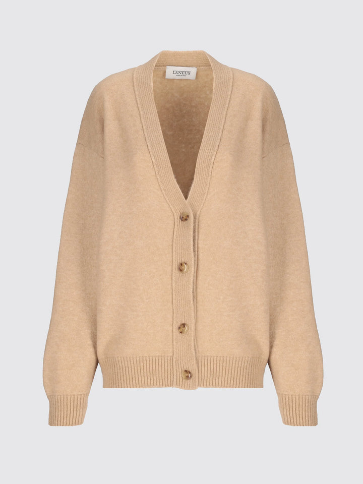 LANEUS Cardigan - Beige/Nero