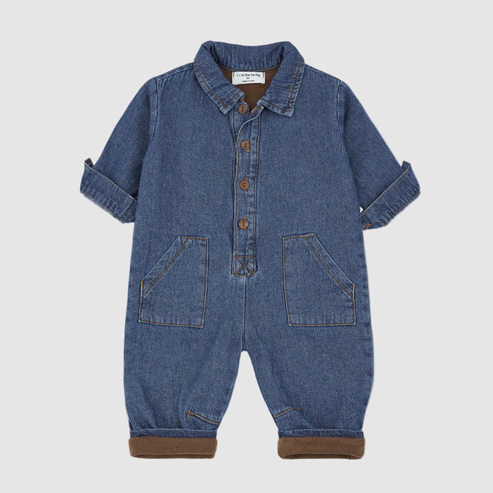 1+INTHEFAMILY Tutina denim - Blu