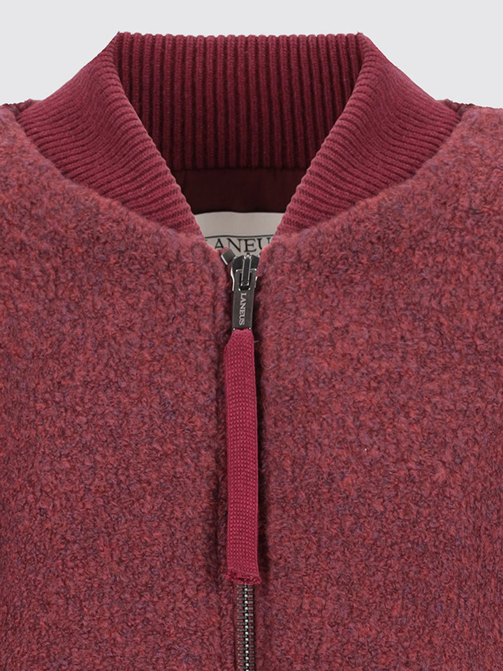 LANEUS Bomber in lana - Bordeaux/Crema