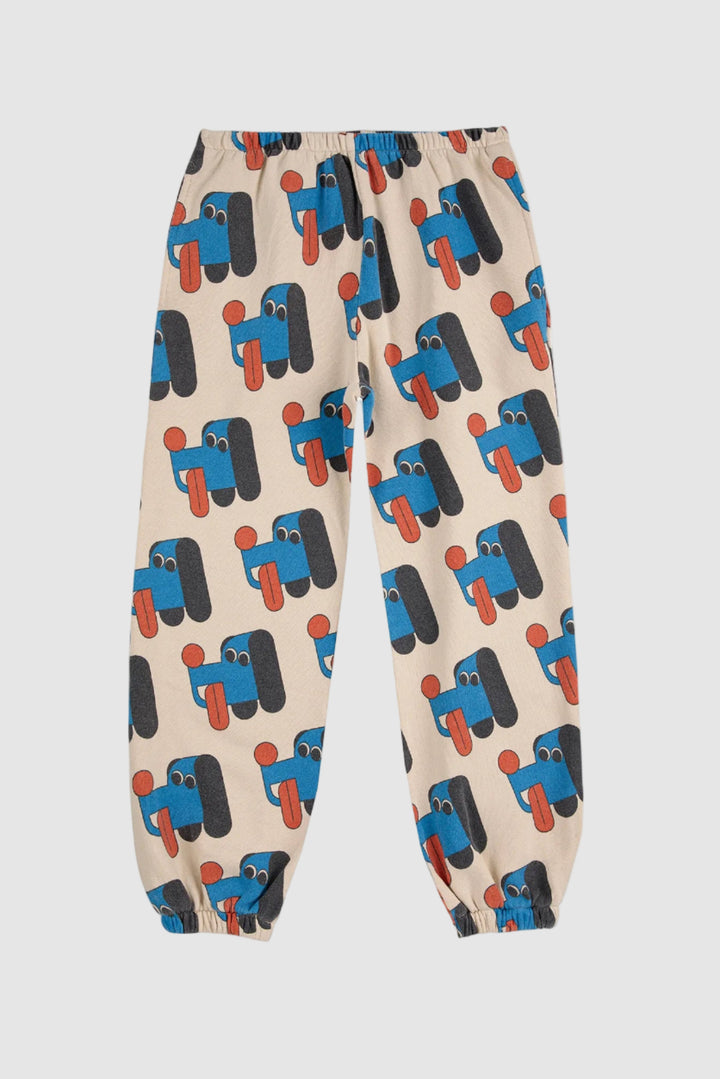 BOBO CHOSES PANTALONI JOGGING - BIANCO FANTASIA