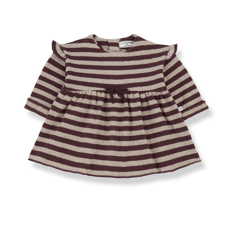1+INTHEFAMILY Abito - Bordeaux/Marrone