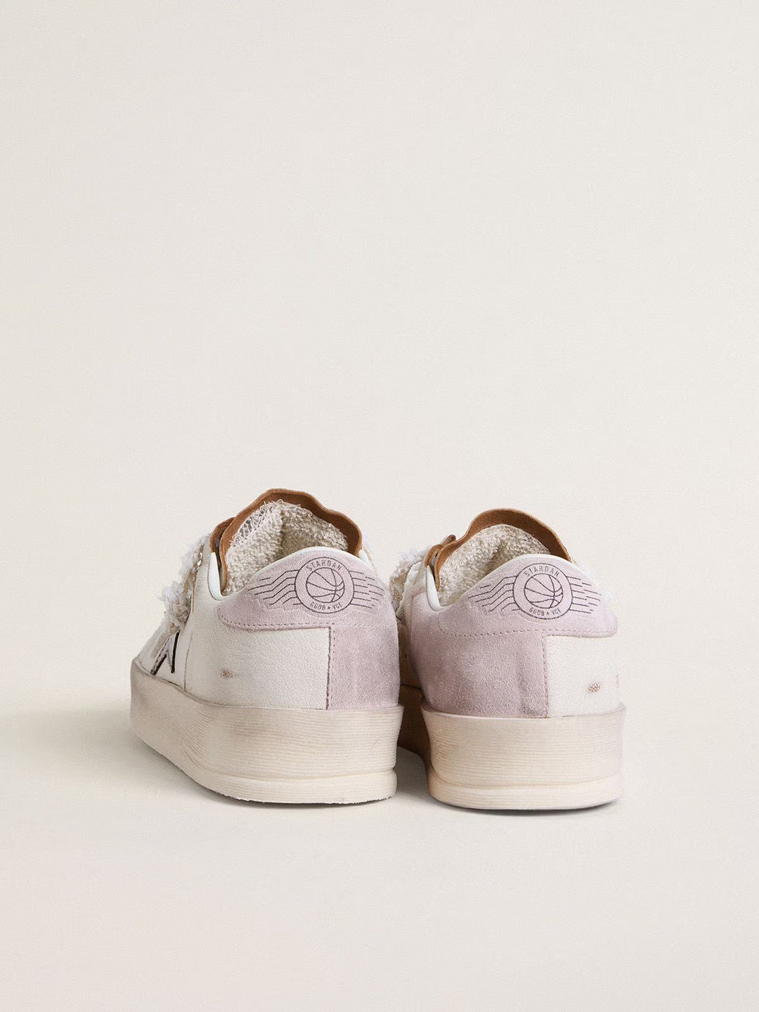 GOLDEN GOOSE Stardan nappa upper laminated star-metallo/rosa