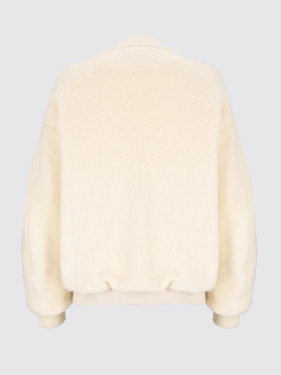 LANEUS Bomber in lana - Bordeaux/Crema