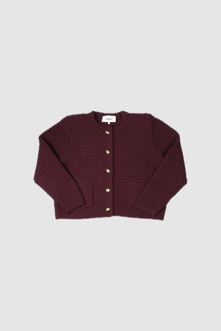 BA&SH Cardigan in filo - Bordeaux