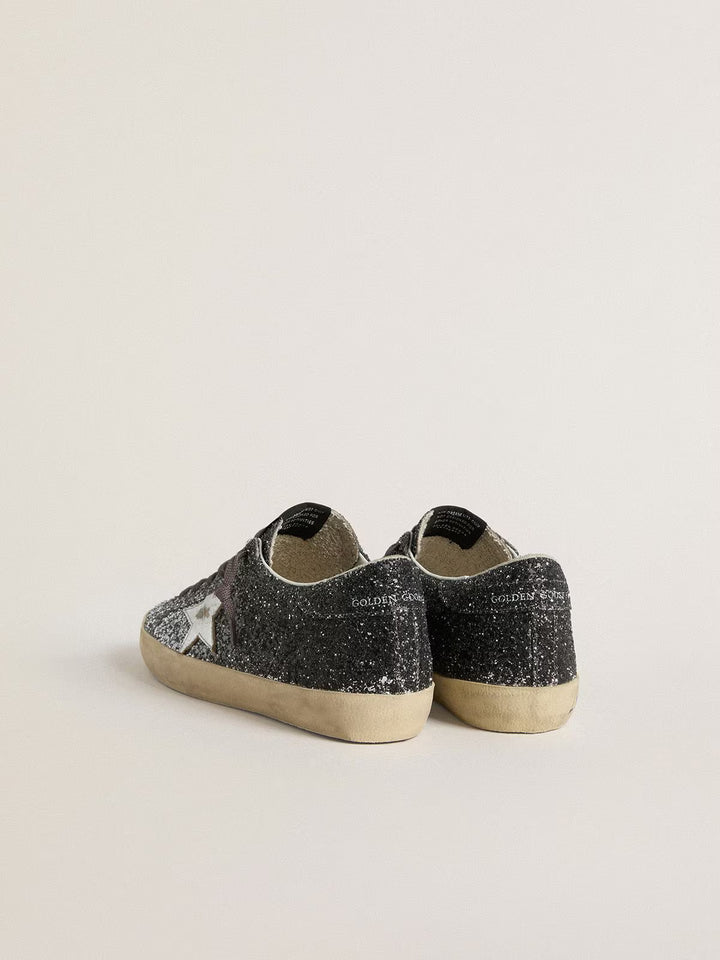 GOLDEN GOOSE Super-star classic with list glitter upper toe tongue heel laminated star